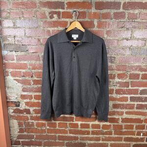 Spier & Mackay Sweater Mens 2XL Brown Merino Wool Collared Knit Pullover